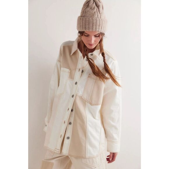 Free People We The Free Ivory Mountain Roads Shirt $225 - Picture 1 of 11